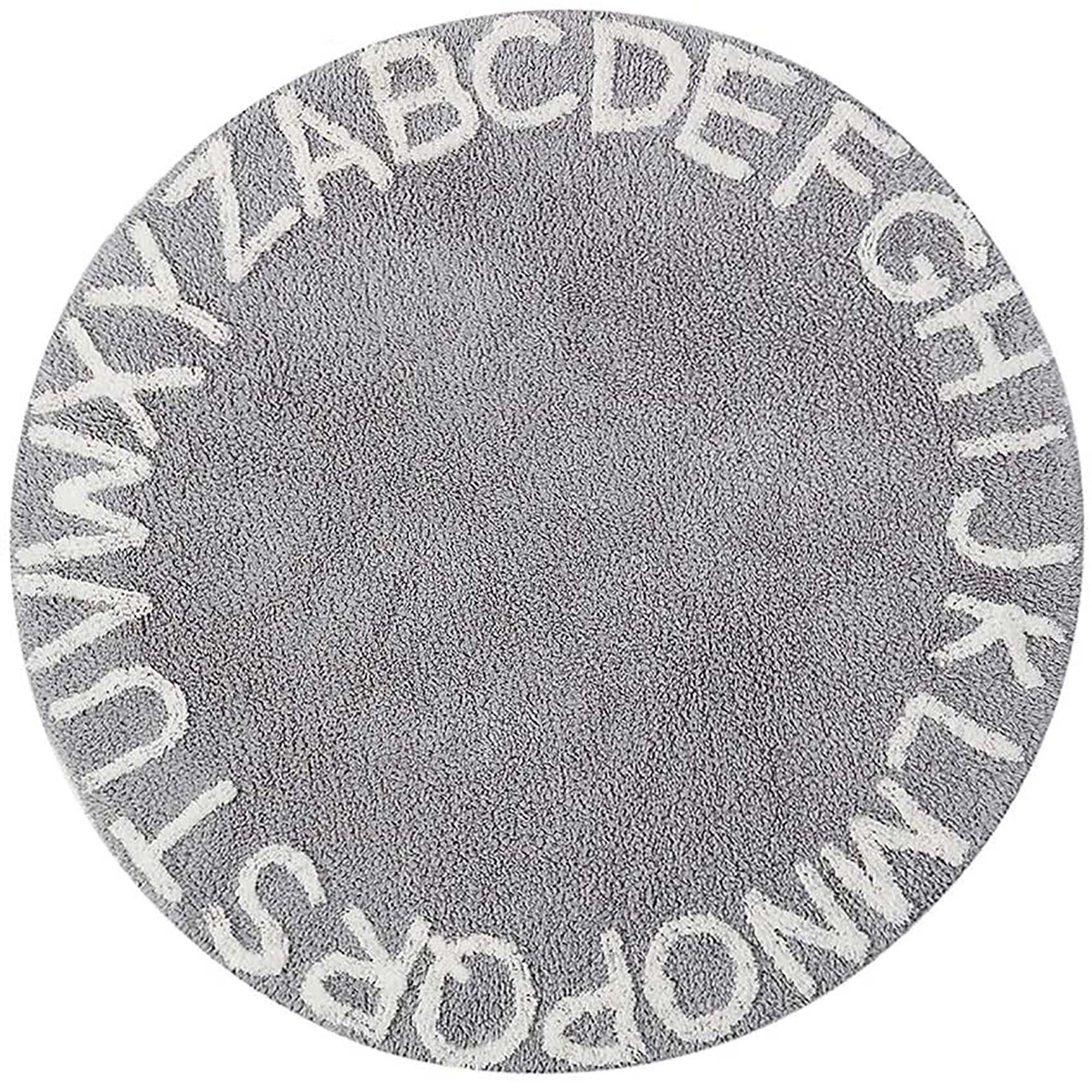 Round Kids Playroom ABC Rugsoft Alphabet Nursery Rug for Etsy