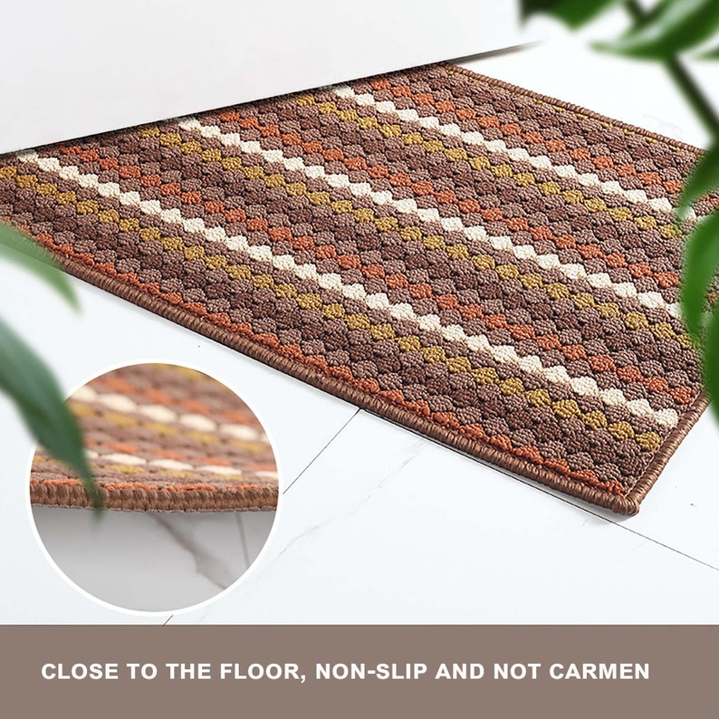 Colorblocking Striped Woven Door MatsDurable Striped Doormat Etsy