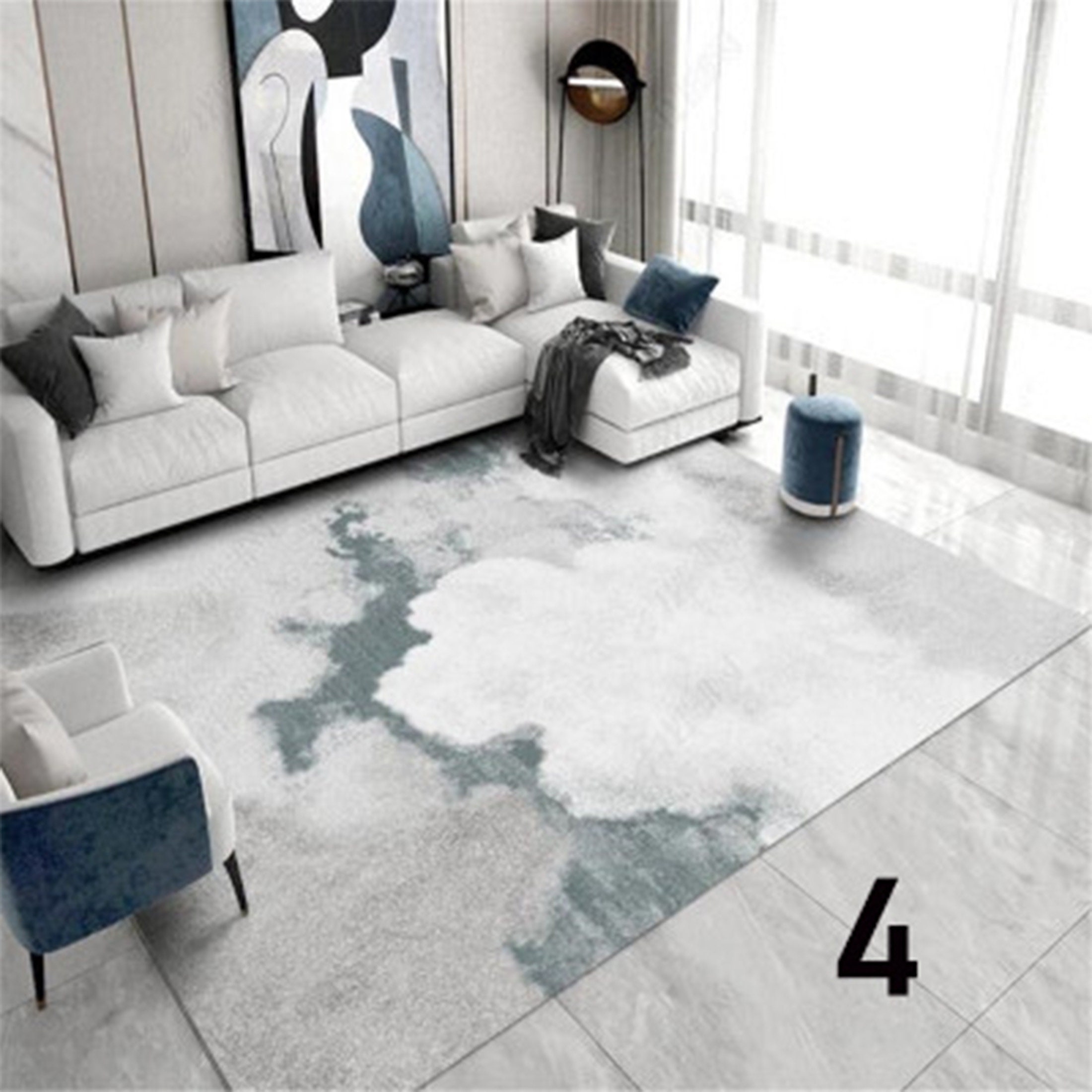 Ink Style Living Room Coffee Table Carpet Home Bedroom Bedside Etsy