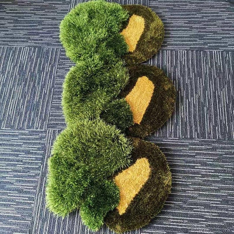 Green Moss Rug Children's Play Carpet for Family Etsy