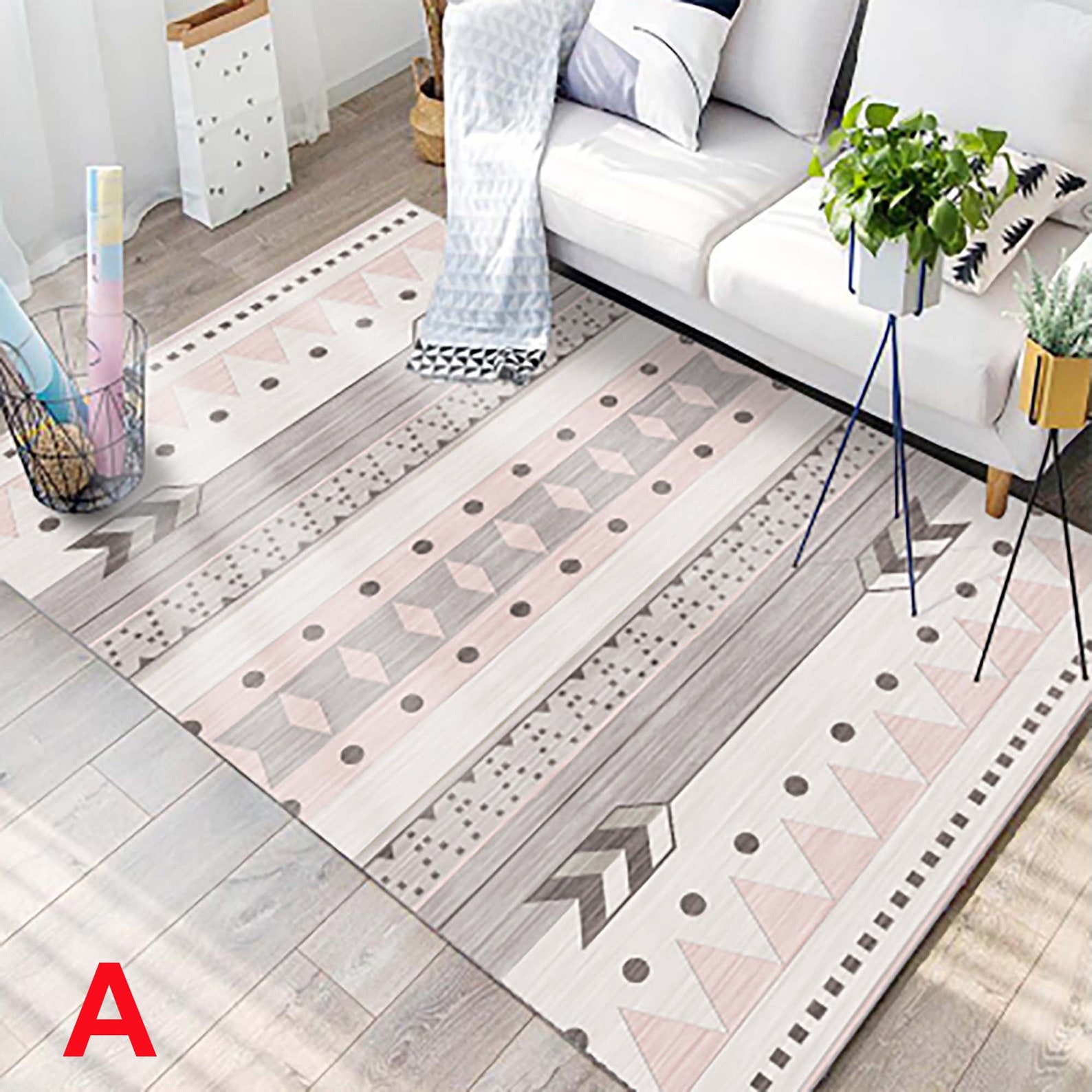 Light Pink Carpet Soft Short Pile CarpetPlain And Elegant Etsy