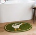 Green Duck Carpet Rug,Cartoon Duck Pattern Bath Mats,Non Slip Decorative Floor Bath Rugs,Creative Animal Bathroom Decor Rugs Entrance Rugs 