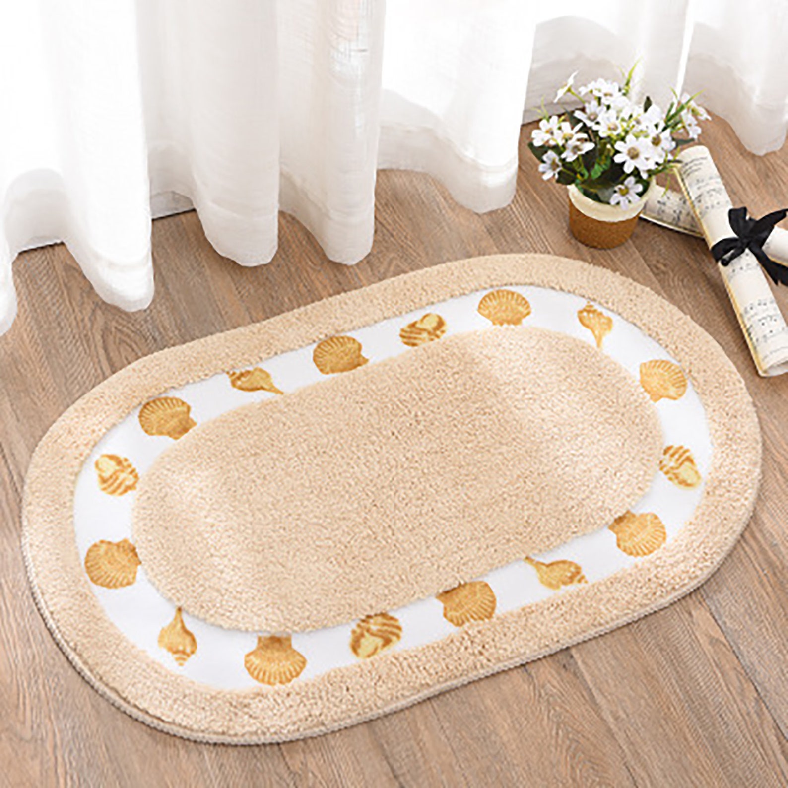 Oval Shape Colored Bathroom Carpetmicrofiber Bathroom Rug Etsy