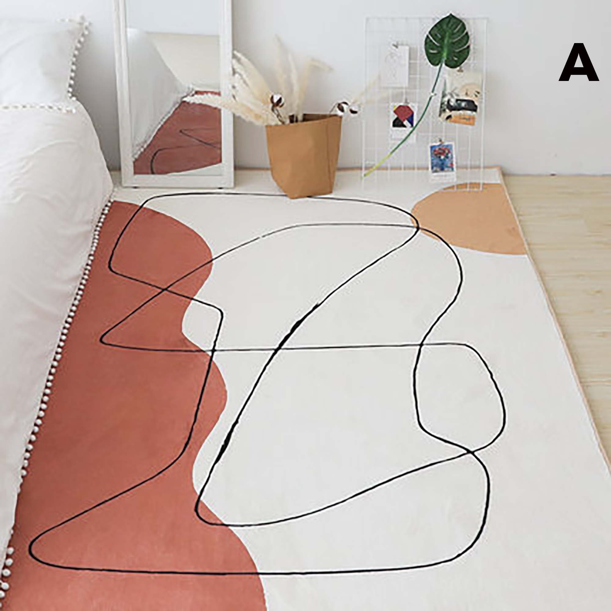 Large Minimalist Contrast Color RugsSoft Modern RugsAbstract Etsy