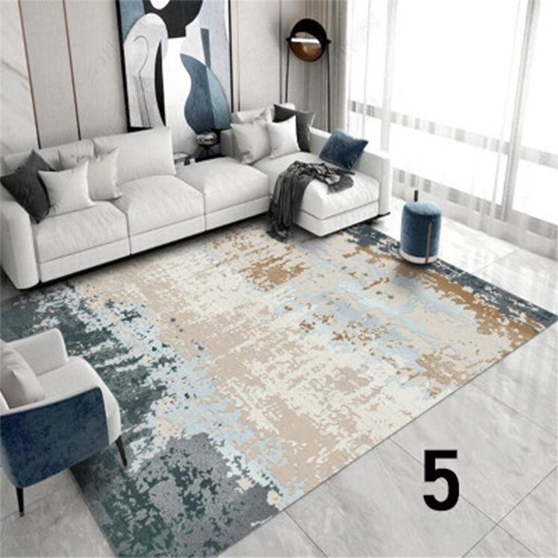 Ink Style Living Room Coffee Table Carpet Home Bedroom Bedside Etsy