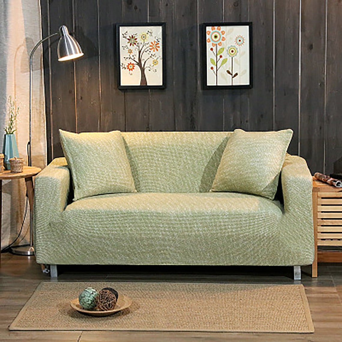 Knitted Stretch Sofa CoversSolid Thicken Sofa Covers for Etsy