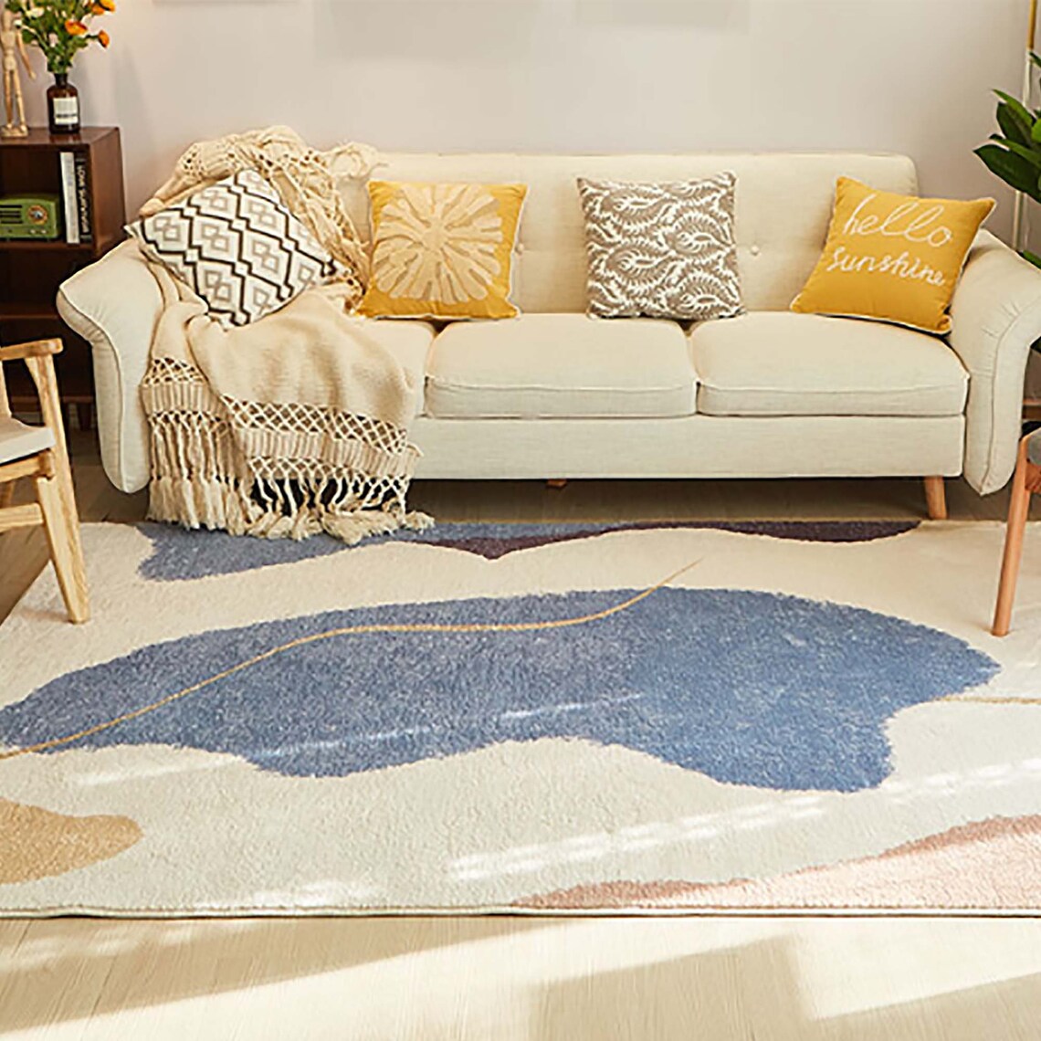Soft Minimalist Area RugsAbstract Modern Floor Rugs Fit For Etsy