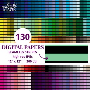 Large Black Stripes Repeating Seamless Pattern Background Digital Paper Pack Craft Bundle, 130 Colors Commercial Use Instant Download JPGs