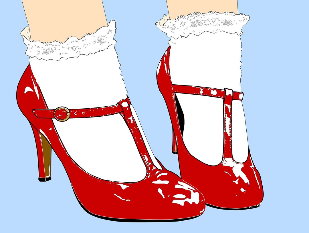 Red High Heels Print Fashion Art Heels Art Art Print Wall Etsy UK