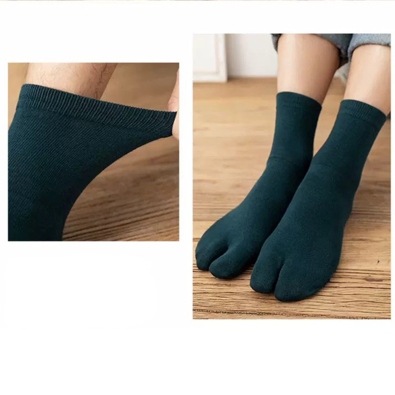 Men's /womens split-toe tabi cotton socks fit sizes | Etsy