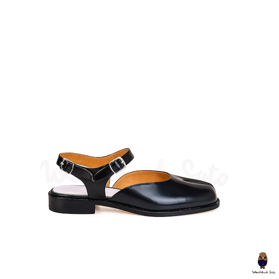 Woodchucksato Sandalias de verano negras de piel mujer para | Etsy España
