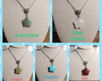 Star Shaped Gemstone Necklace