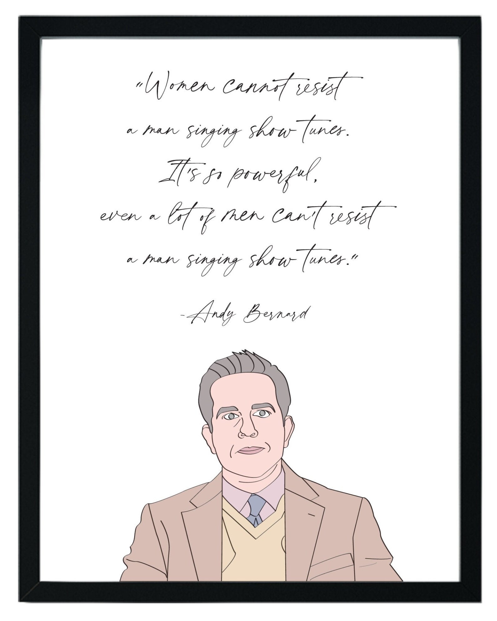 The office Wall art Printable Andy Bernard Etsy