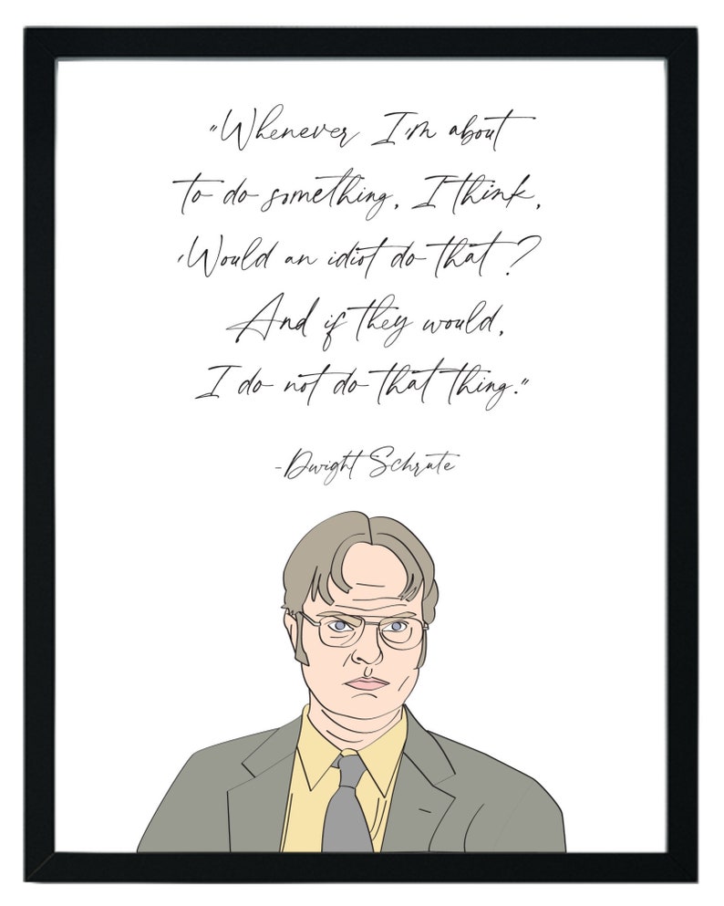 The office wall art Dwight Schrute Etsy