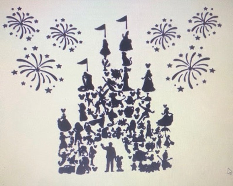 Free Free 306 Disney Castle And Fireworks Svg SVG PNG EPS DXF File
