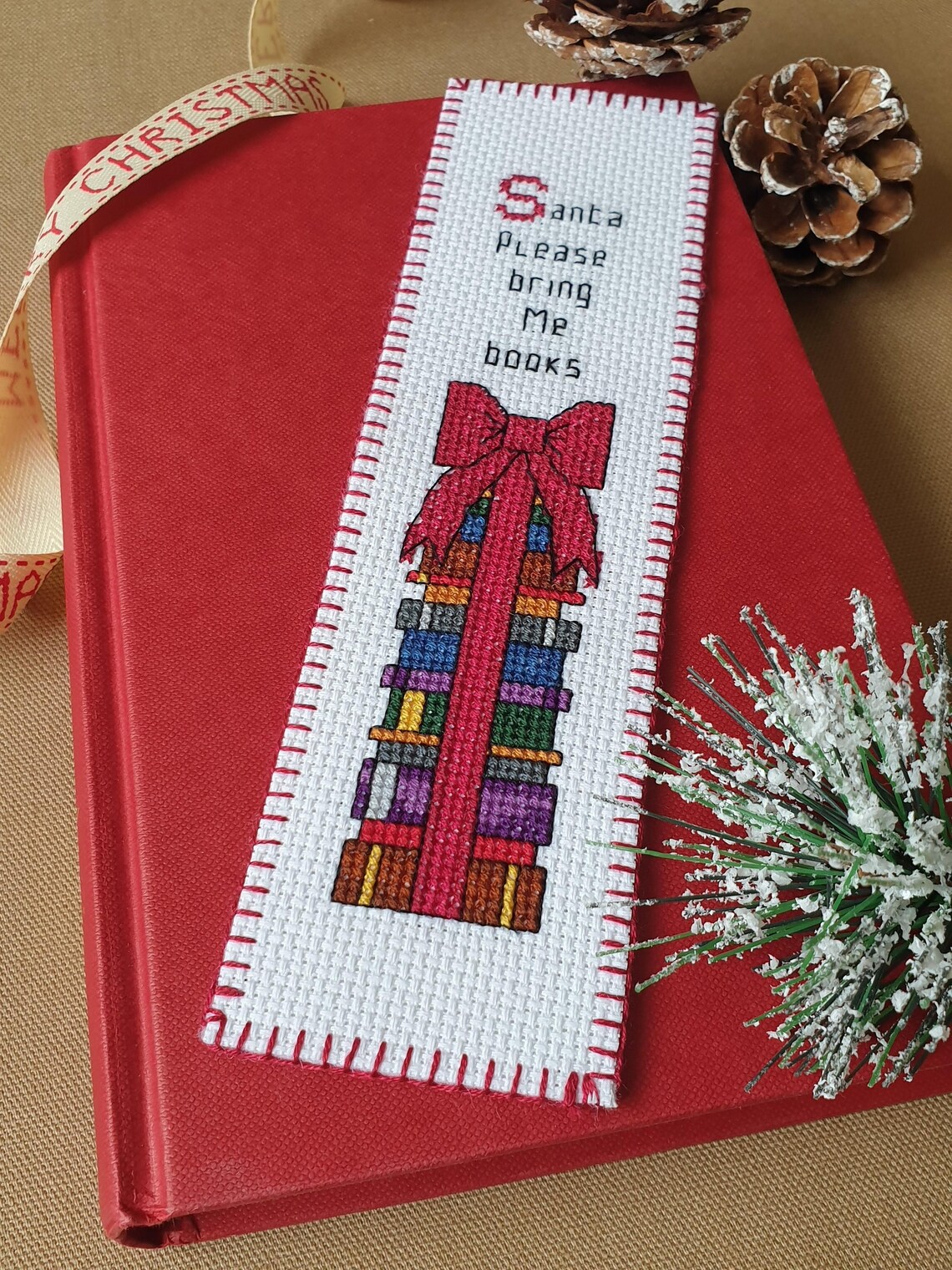 Santa Please, Bookmark Cross Stitch Pattern, Instant Download, PDF ...