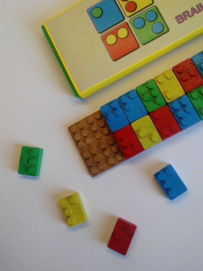 Toys for blind children Braille alphabet Wood block Etsy