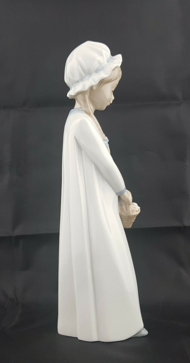 Lladro NAO Figurine Girl 597 With Basket of Sweets Etsy