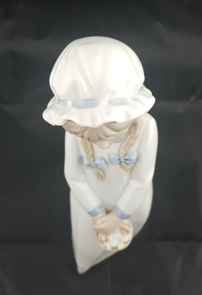 Lladro NAO Figurine Girl 597 With Basket of Sweets Etsy