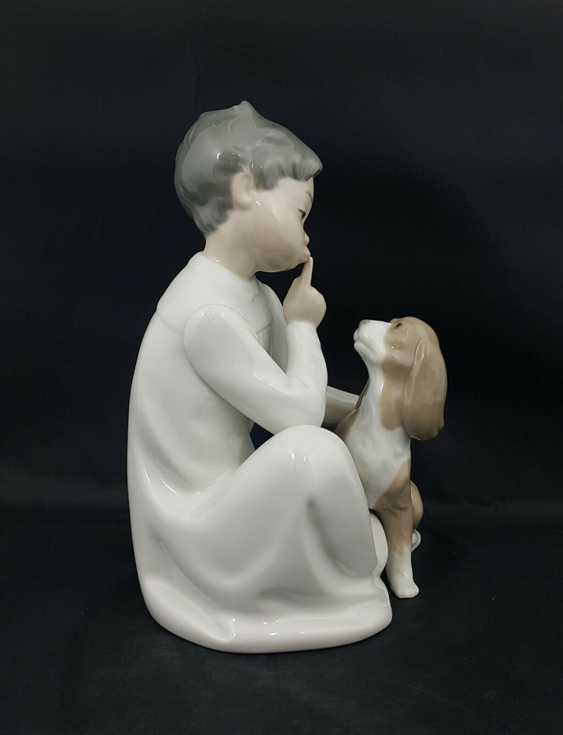 Lladro Figurine 4522 Boy with Dog Boxed Etsy