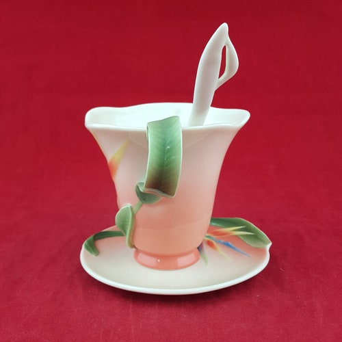 Franz - Summer Bird Of Paradise Teacup, Saucer & Spoon - NA shops 1395