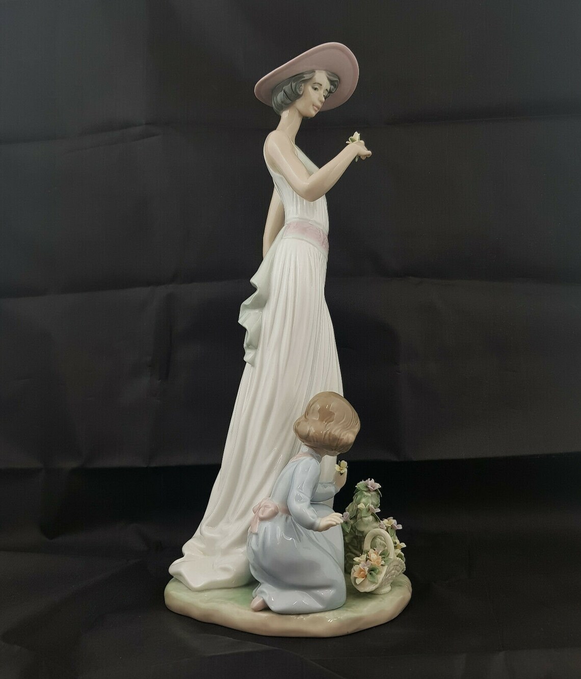 Lladro Figurine Lady with Child and Flowers In Bloom Model Etsy