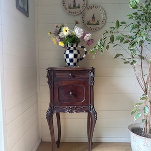 Beautiful Antique Walnut French Bedside Table Cabinet