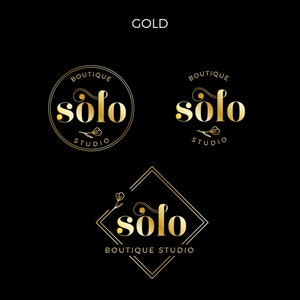 Premade Beauty Boutique Logo Design | Small Business Branding | Metallic Branding
