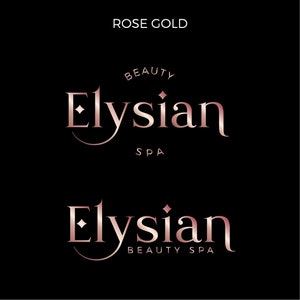 Premade Rose Gold Metallic Premade Feminine Business Logo Design | Small Business Branding