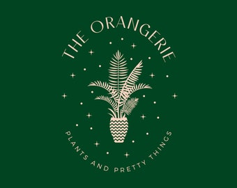 Elegant Fern Botanical Logo Design – Perfect for Garden Shops, Florists, and Eco-Friendly, Female-Owned Businesses