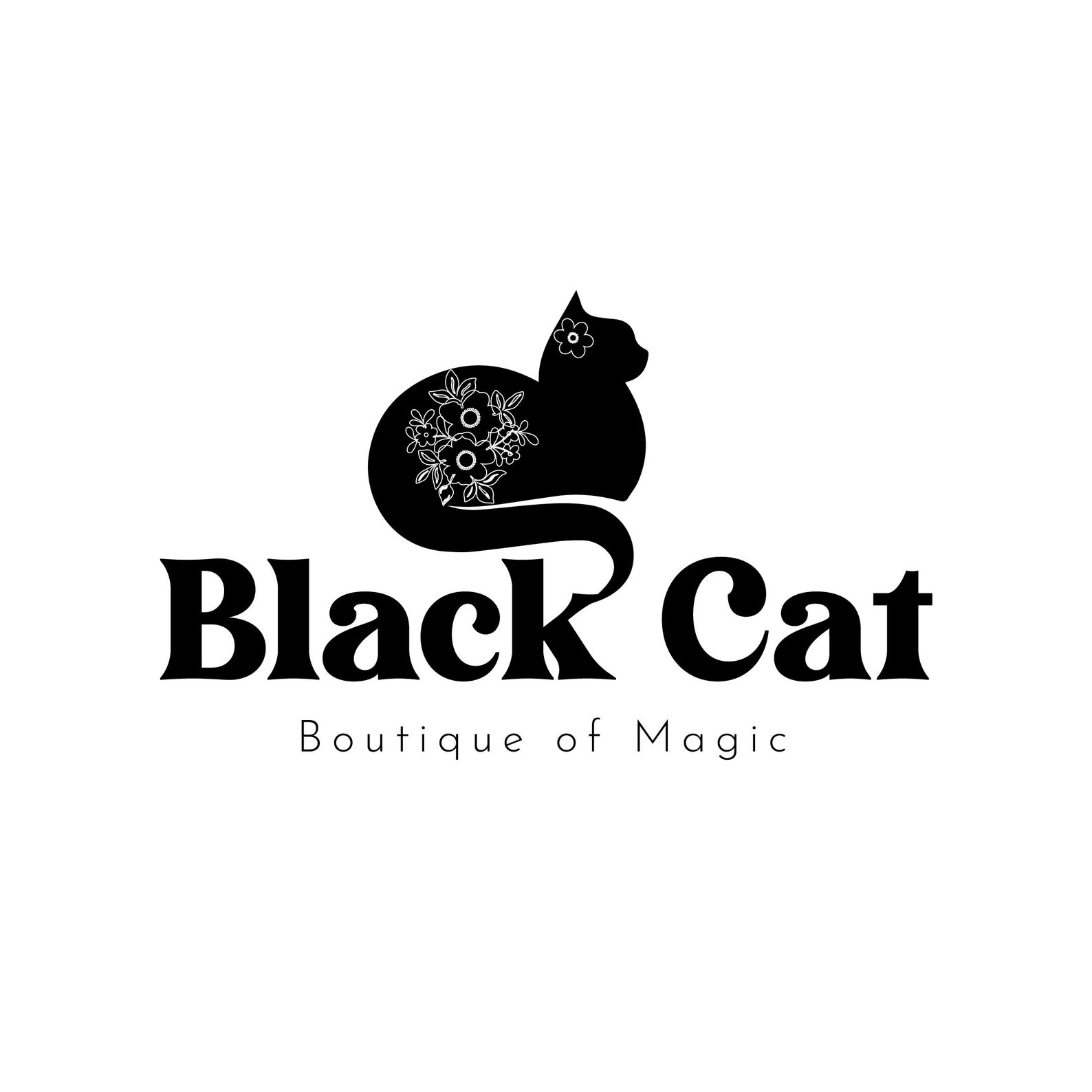 Black Cat Premade Logo Black Cat Branding Cat Boutique Etsy