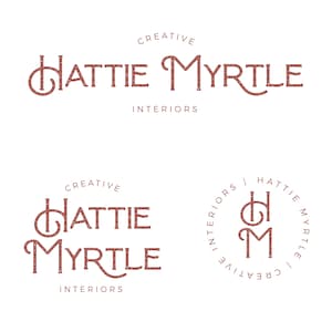 Premade Feminine Business Logo Design Set | Small Business & Interior Design Branding