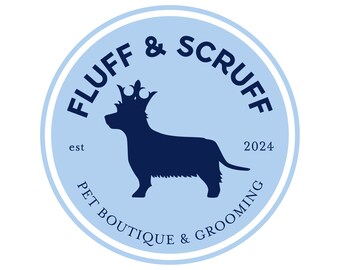 Vorgefertigtes Hundepflege & Hundeboutique Logo Design | Haustier-Boutique-Logo | Hundefriseur Logo | Auslaufender Hund
