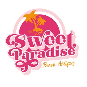 Premade Retro Logo | Vintage Style Feminine Logo | 70s Style Logo | Kitschy Logo