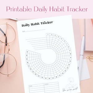 Printable Daily Habit Tracker | Planner Insert | Printable Tracker | Digital Habit Tracker
