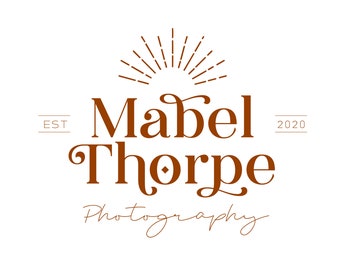 Premade Feminine Boho Business Logo Design | Small Business Branding | Photographer Logo | Celestial Logo