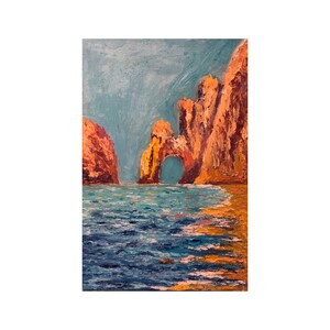Etrata Rock Francja Oryginalny obraz Oryginalna sztuka Krajobraz Wall Art Impasto Ukraiński sklep
