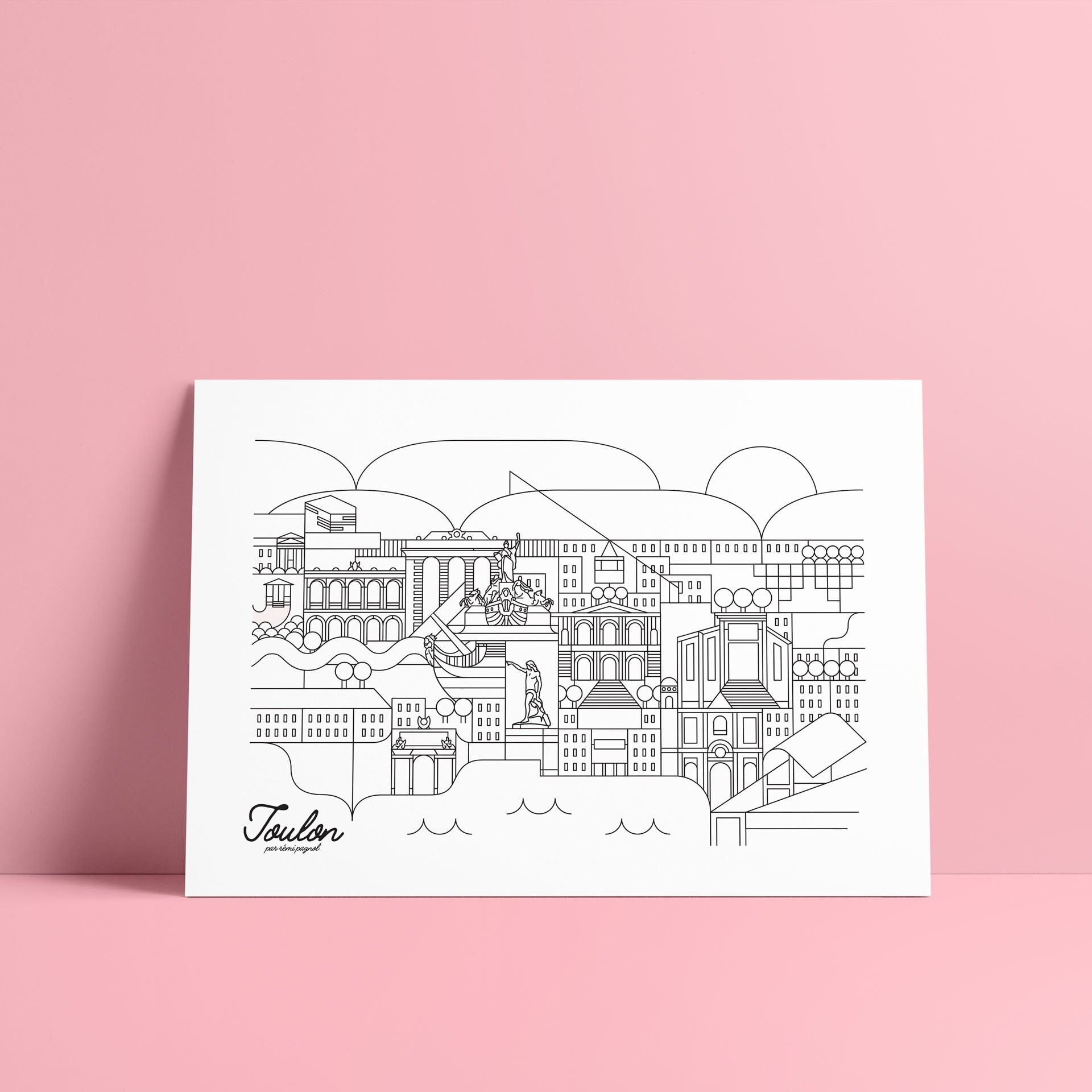 Illustration Toulon N&b