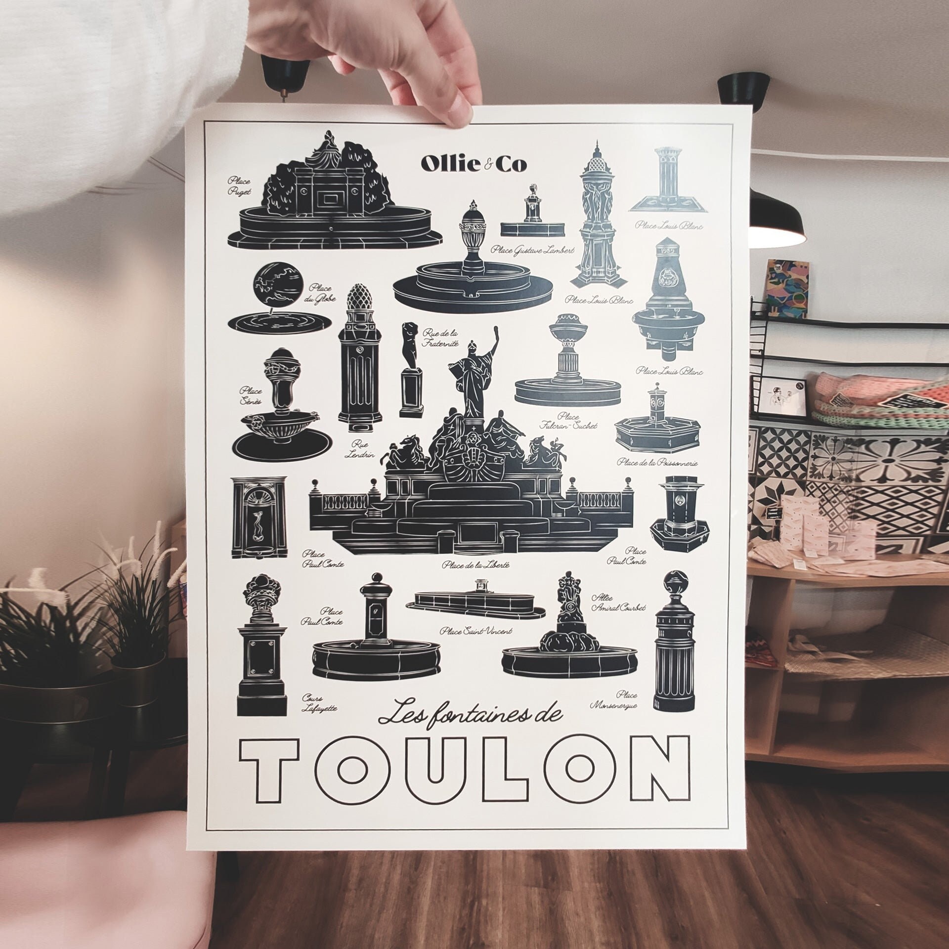 Illustration Fontaines de Toulon Couleur