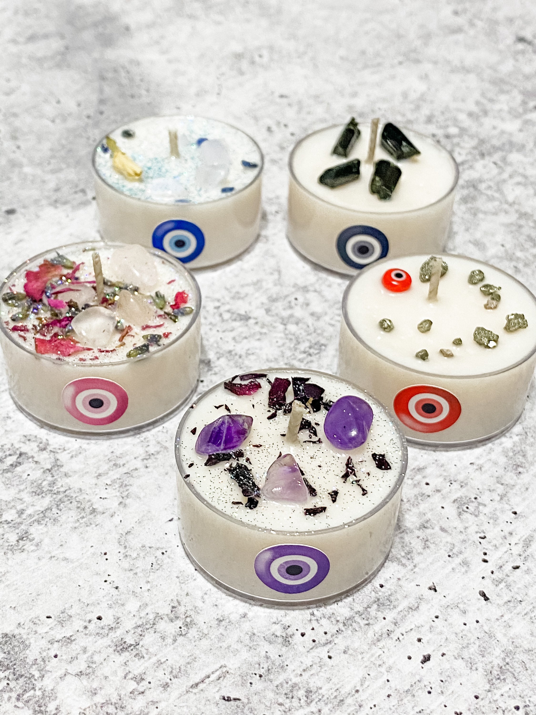 Evil Eye Tealight Candles - Evil eye gifts - Protection candle - part…