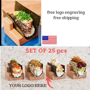 Sushi Taco Holder, Taco Holder, Taco Accessories, Sushi Taco Accessories, Sushi Handroll Holder, Temaki Holder (set of 25 )