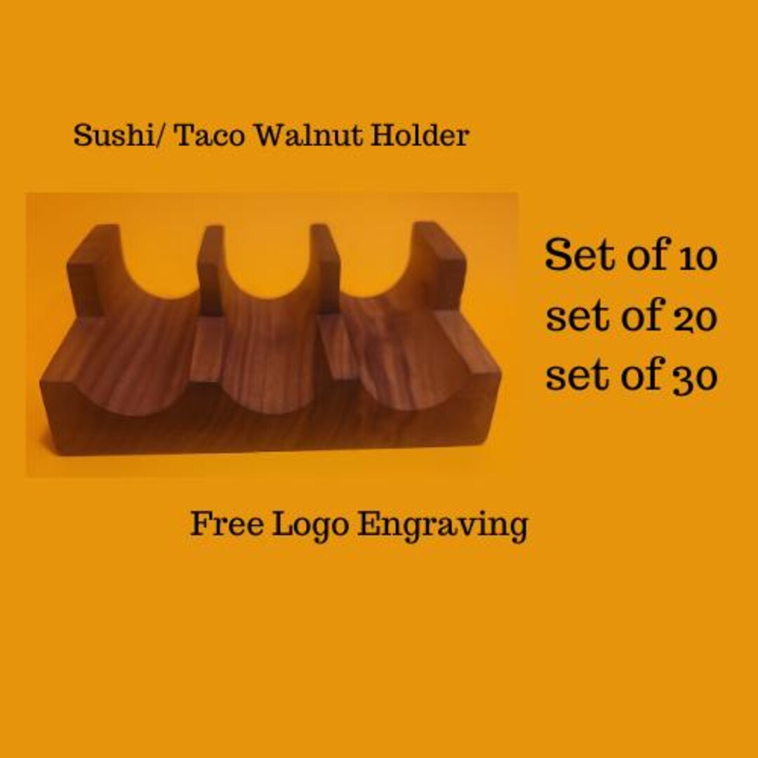 YORSEEK Wooden Sushi Taco Holders New Sushi Hand Roll Holder - View #9