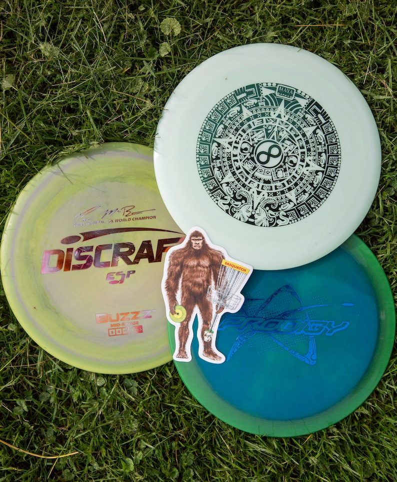 Sasquatch Disc Golf Bigfoot Yeti Vinyle Autocollant Etsy