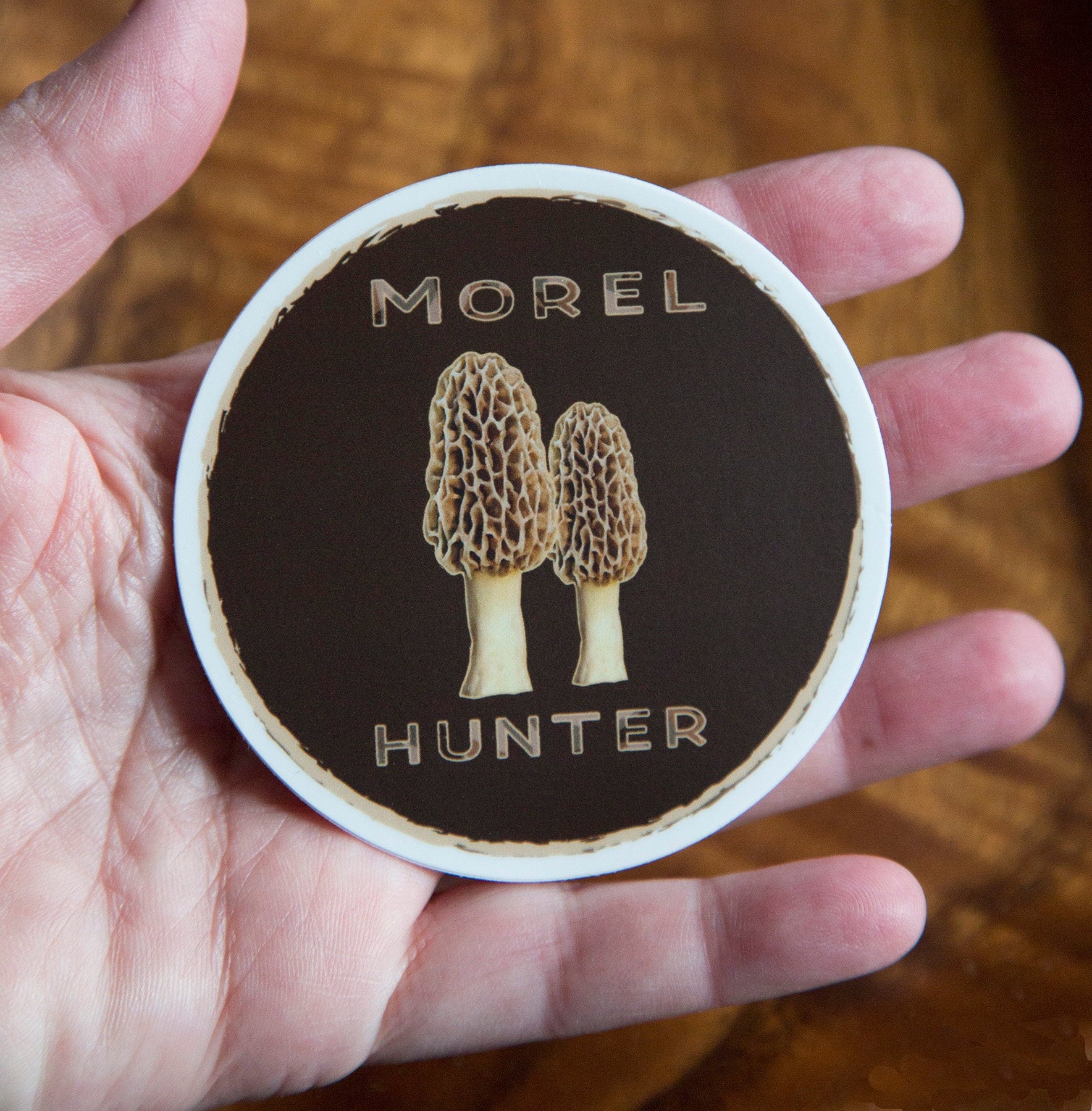 Morel Hunter Vinyl Sticker Morel Mushroom Car Decal Etsy