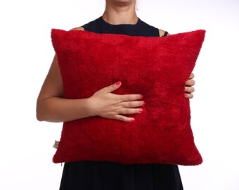 large red cushion