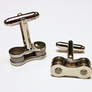 Recycled Bike Chain Cufflinks