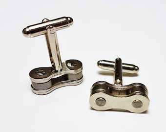 Recycled Bike Chain Cufflinks