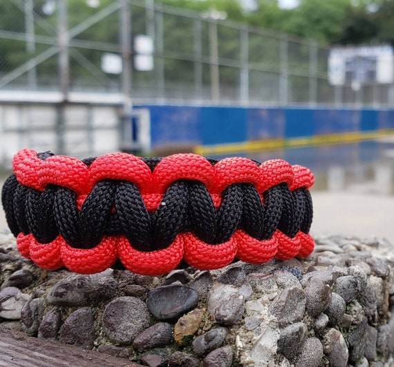 Paracord Bracelet, Survival Bracelet, Knot Rope Bracelet Of Red