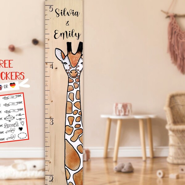 Giraffe Height Chart Etsy