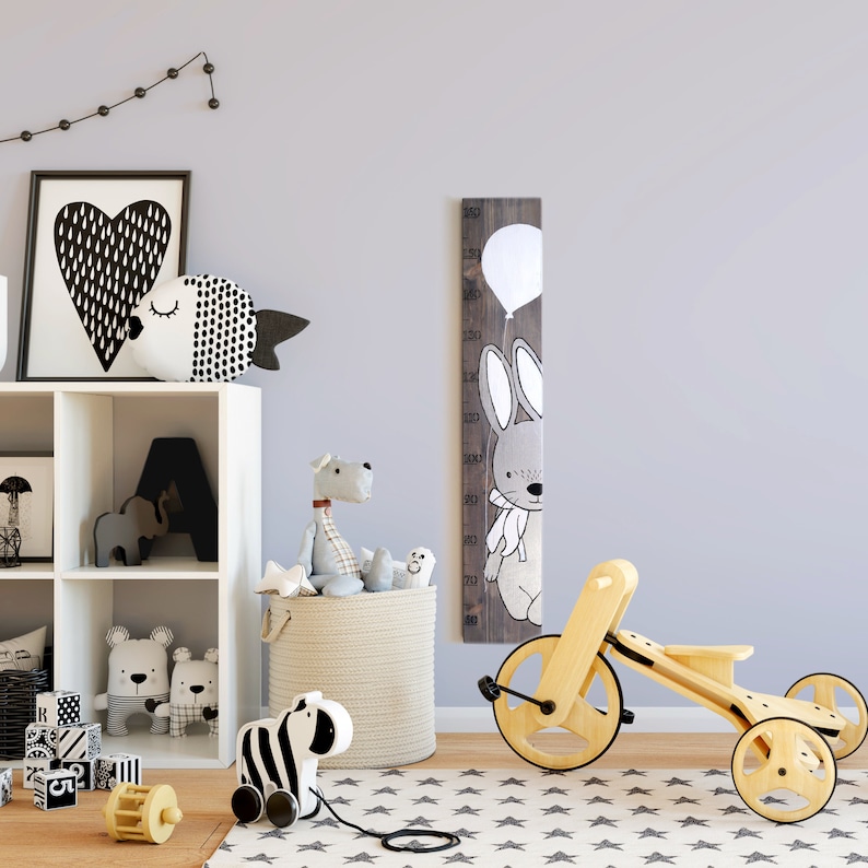 Luxus Messlatte Kinder Hase Personalisierte Kinder Messlatte aus Natur Holz HASE